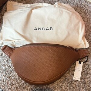 Sienna Woven Leather Andar Tatum Crossbody Bag